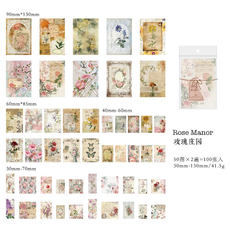 Wholesale Retro Memory Post Office Handmade Ledger DIY Collage Base Material Paste